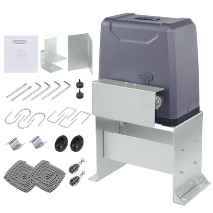 CO-Z 3300 lb Automatic Sliding Gate Opener with 2 Remote Controls, Electric Rolling Driveway Fence Slide Gate Motor, Complete Gate Operator Hardware Security System Kit for Sliding Gate Up to 40 Feet