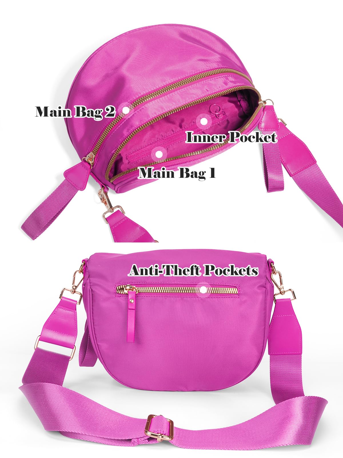 Pure Colour Crossbody Bag Bum Bag for Women,Spacious Purse Fanny Packs Belt Bag,Oversized Bum Bag (Colour Bum Bag-Beige)
