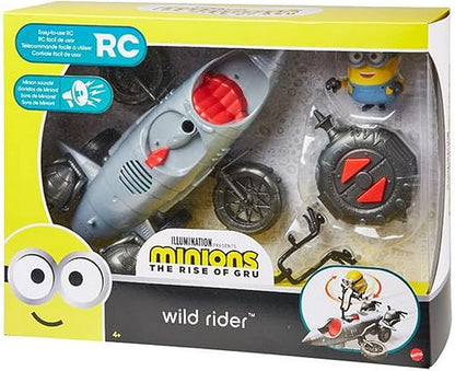 Mattel Minions Wild Rider Remote Control Vehicle with Minion Bob Action Figure For Kids 4 Years and Older