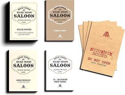 Masters of Mystery Wild West Murder Mystery Dinner Party Game – Western Cowboy Whodunnit Party Game for Adults – 4–20 Players