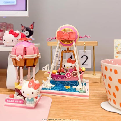 Hamee Sanrio Hello Kitty and Friends ‘Summer Wunderland’ Cute Water Theme Park Building Block Set Birthday Gift Party Favor Stress Relief Collectible Toy Compatible with Lego Block – Hello Kitty
