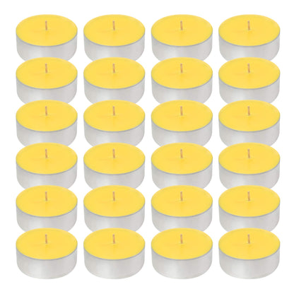 LumaBase Extra Large Citronella Tea Light Candles - Set of 24