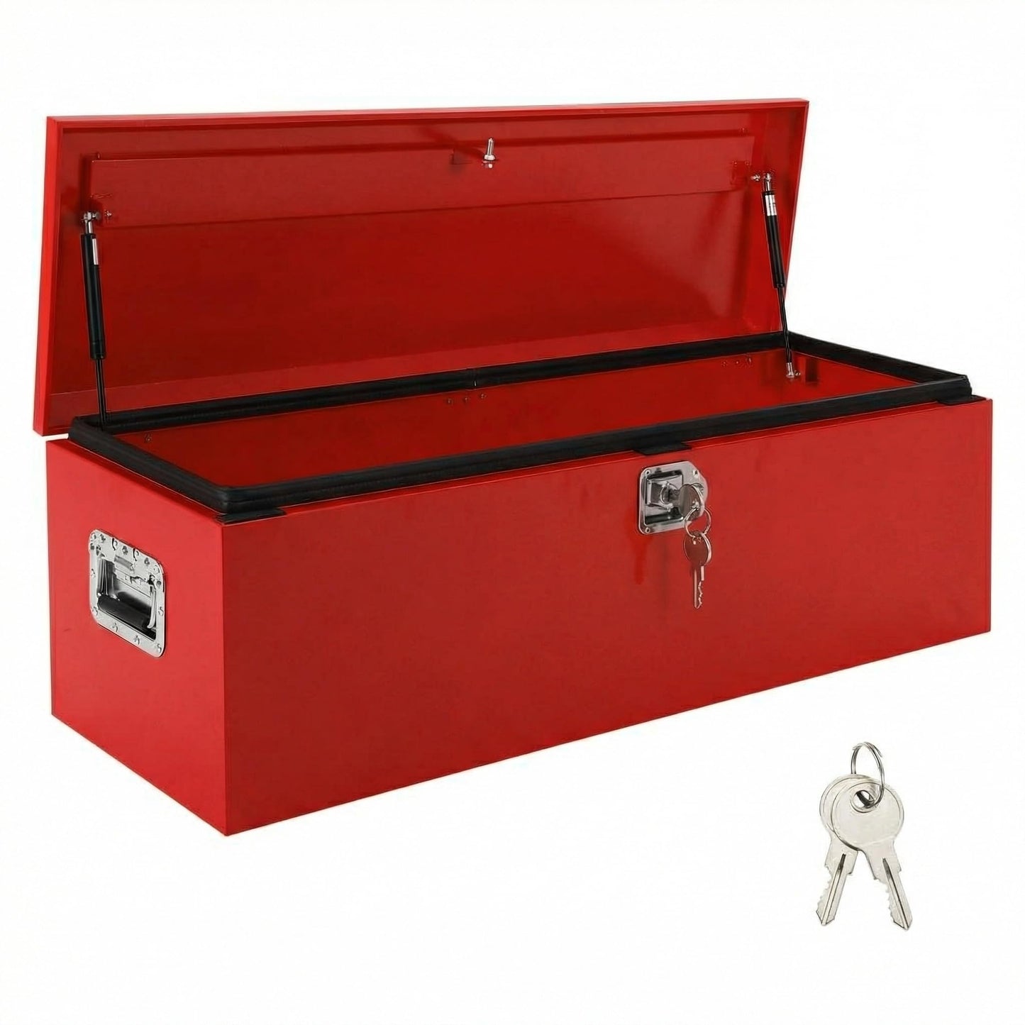 COZONY Heavy Duty 48x15 Inch Steel Truck Bed Tool Box, Lockable Weatherproof Cross-Bed Storage Chest, Industrial Strength for Full-Size Pickup RV Trailer