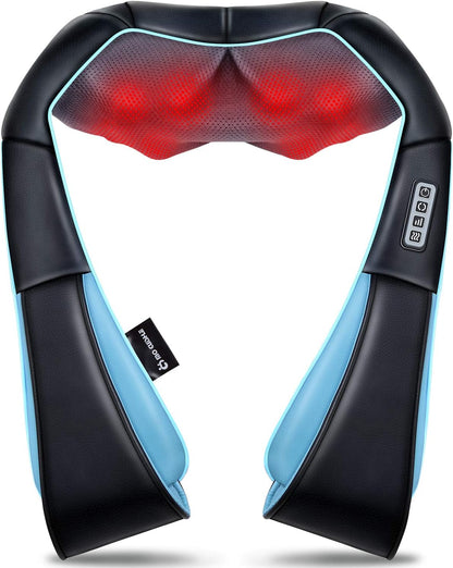 Mo Cuishle Shiatsu Neck & Back Massager with Heat - Electric 4D Deep Tissue Relief for Mom & Dad