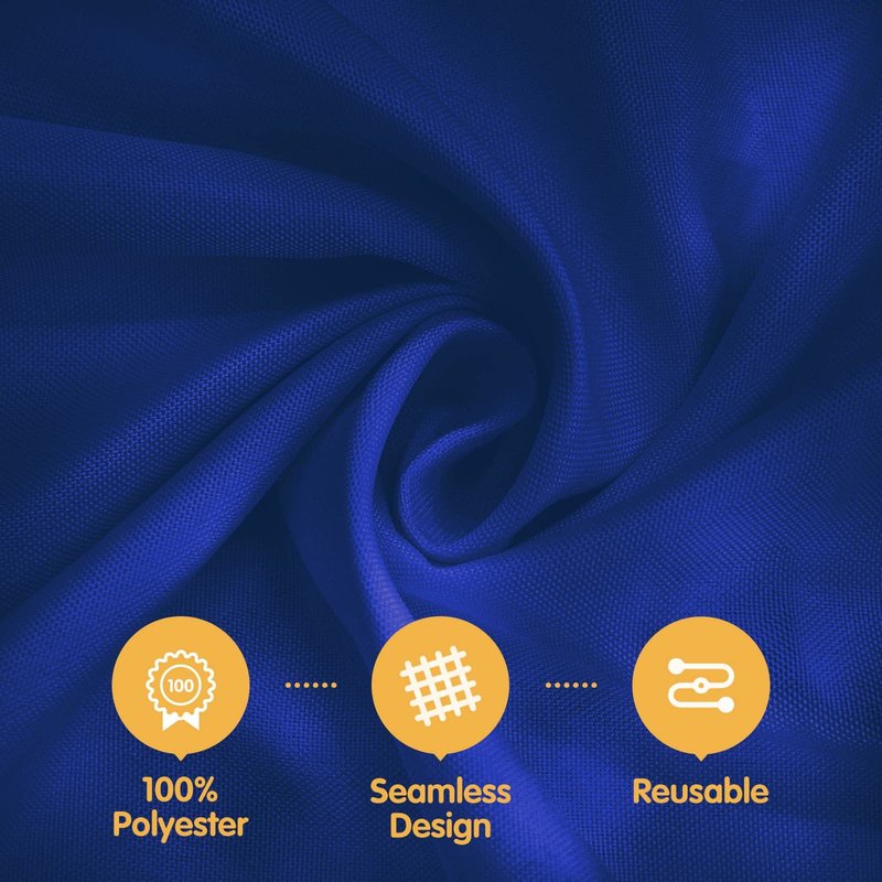 BRILLMAX 6 Pack Navy Blue Tablecloths 60 x 102 Inch for 6ft Rectangle Tables - 150 GSM Polyester Fabric, 15" Standard Drop, Water, Stain & Wrinkle Resistant Cloth Cover for Wedding Dining Buffet