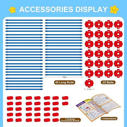 SpringFlower Fort Building Kit for KidsSTEM Construction Toys Educational Gift for 3 4 5 6 7 8 9 10 11 12 Years Old Boys and GirlsUltimate Creative Set for Indoor &amp Outdoors Activity100 Pcs