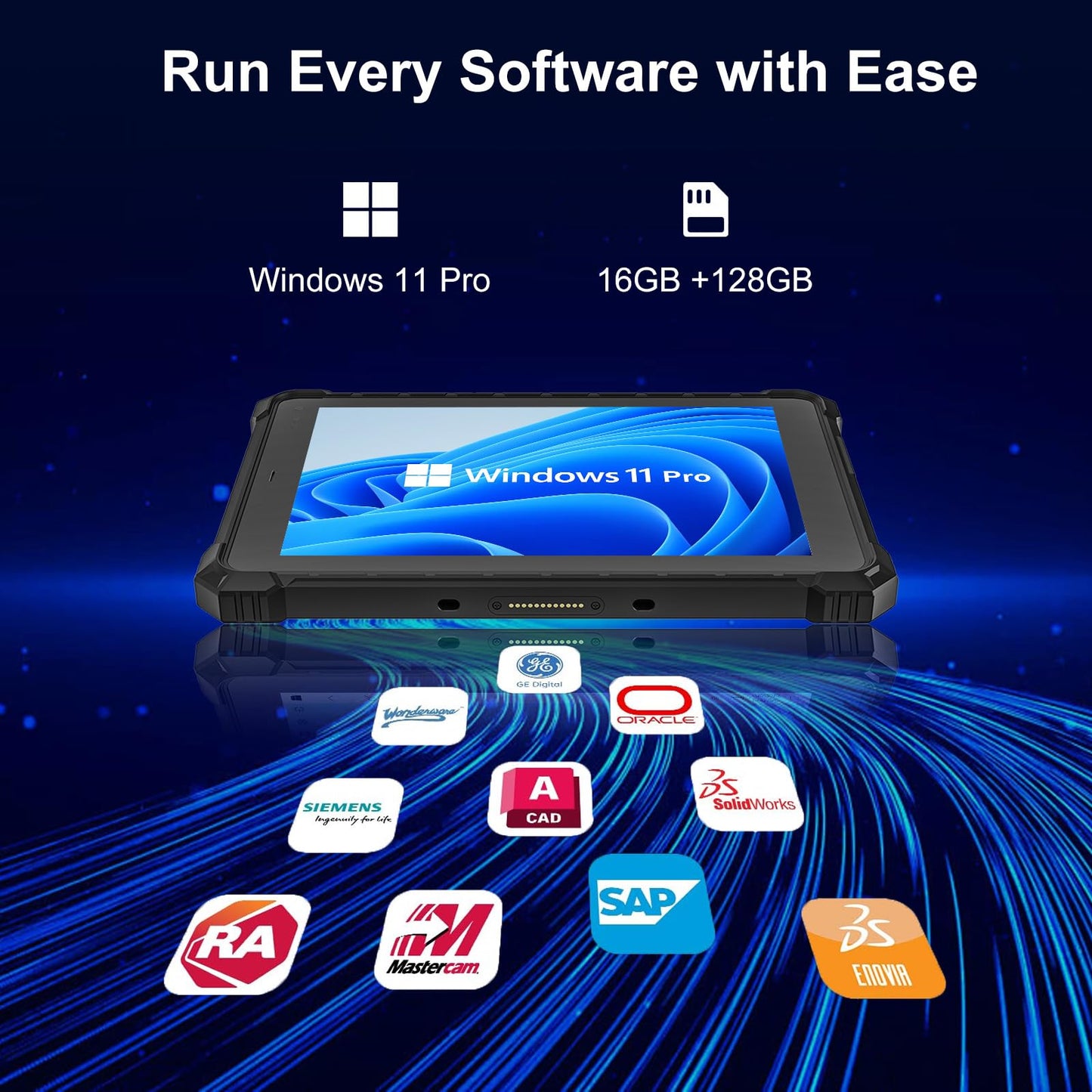 CENAVA W10Y Rugged Tablet,10.1 Inch Windows 11 Pro Industrial Tablet,8GB+128GB,Intel Core(TM) i5-10210Y,IP68 Waterproof,700nit Sunlight Readable,4G LTE GPS WiFi 6 Heavy Duty Outdoor Work PC