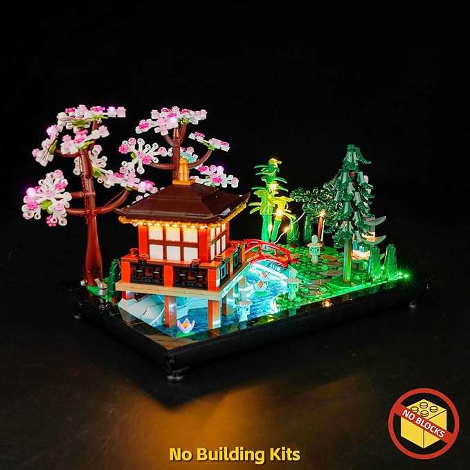 BrickBling LED Light Compatible with Lego Tranquil Garden 10315 Building Set (Lights Only) Creative Lighting for Lego Zen Garden
