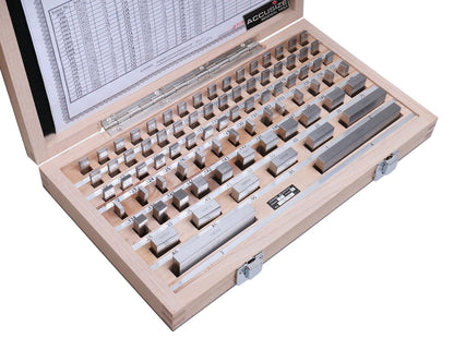 Accusize Industrial Tools Precision 81-Piece Steel Gauge Block Set, Grade B Accuracy, Corrosion-Resistant, P900-S581