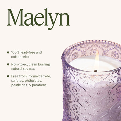 LA JOLIE MUSE Lavender Lilac Scented Candle for Home | Purple Jar Candle | Non Toxic Natural Soy | Relaxing Aromatherapy Candles | Luxury Gifts for Women | 40 Hrs