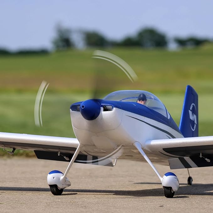 E-flite RC Airplane RV-7 1.1m BNF Basic Transmitter Battery and Charger Not Included with Safe Select and AS3X EFL01850