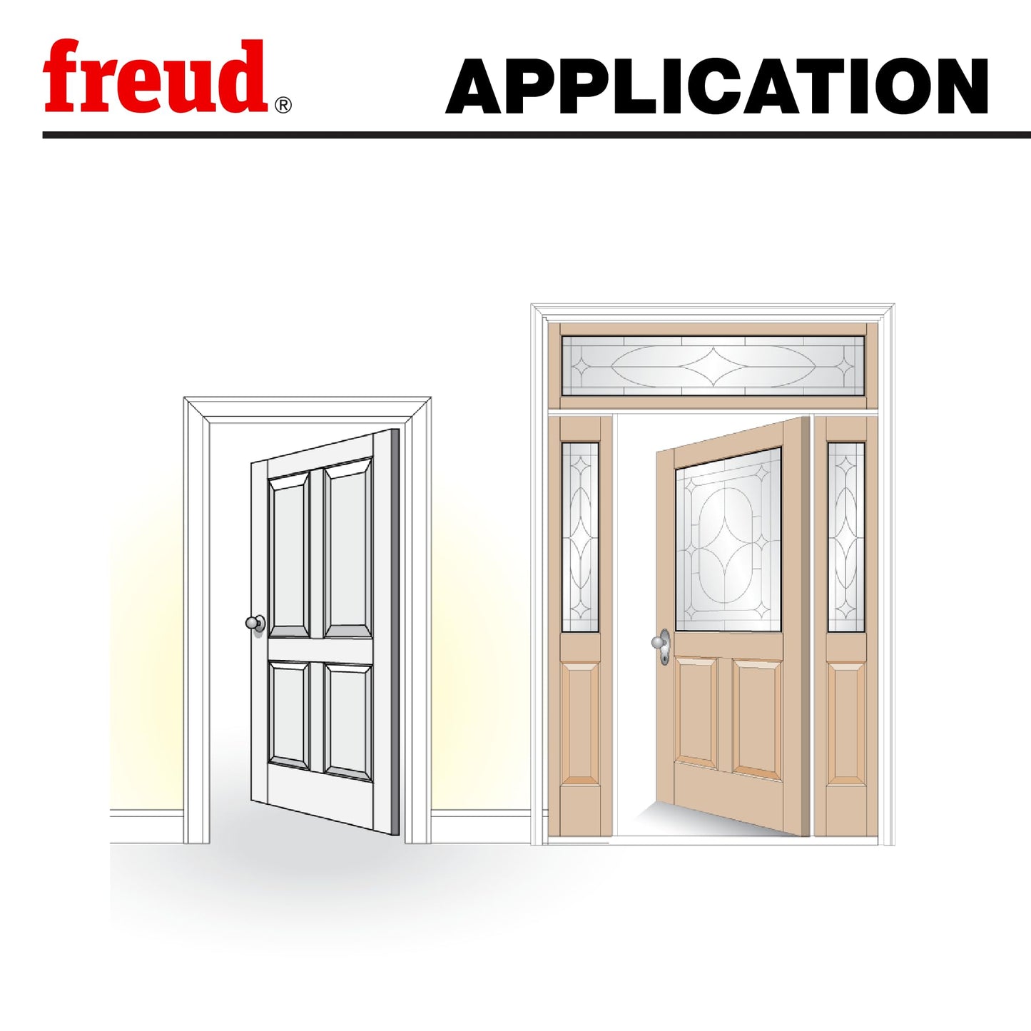 Freud 99-268: 1-7/8" (dia.) Entry & Interior Door Router Bit System with 1/2" shank, ogee profile