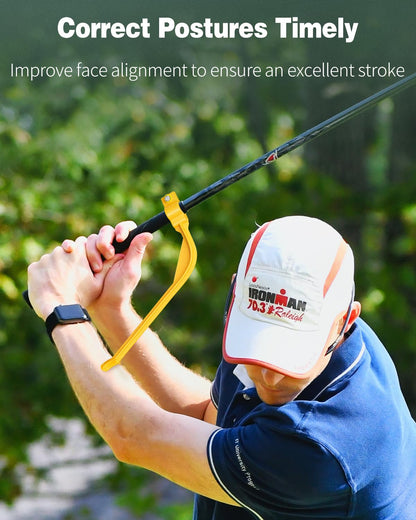 GreenHaven Golf Training Wrist Hinge Golf Swing Training Aid Swing Correcting Trainer Tool for Golfers Beginners Arm Elbow Posture Teaching Accessory for Golf Club Practice