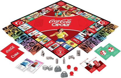 MasterPieces Opoly Board Games - Coca-Cola Opoly - Officially Licensed Board Games for Adults &amp Families