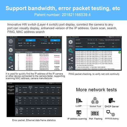 OTDR Fiber Optic Tester, WANLUTECH Fiber Tester 1310/1550nm 28/26dB 5.4 inch Touchscreen Event Map OPM OLS VFL Support 4K IP Camera Test Cable Tracer RJ45 Cable TDR Test PoE Power Output Network Tools
