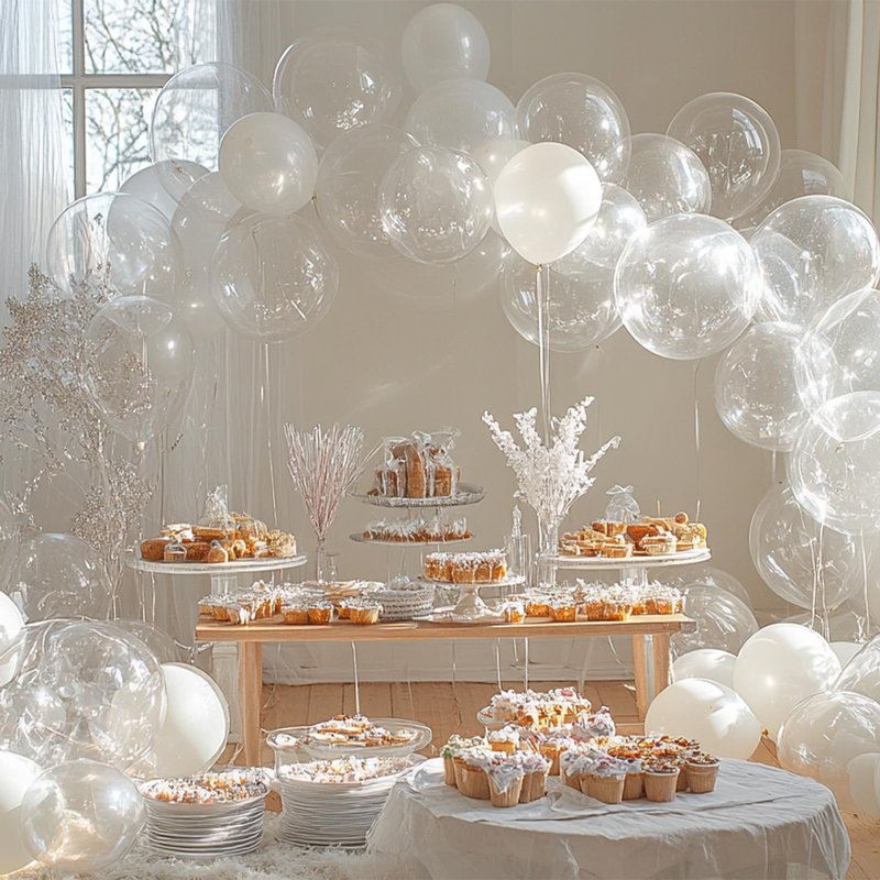 PartyWoo Clear Balloons 100pcs Different Sizes of 18 12 10 5 Inch Transparent Balloon Arch Kit for Graduation Wedding Baby Shower Bridal Shower Anniversary Birthday Party Decorations Clear-Y2
