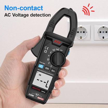 MESTEK Digital Clamp Meter Multimeter, TRMS 6000 Counts 600A Current Amp Volt Meter, Auto-Ranging Voltage Tester Measures AC DC Current Voltage Resistance Capacitance Temperature Diodes Continuity NCV