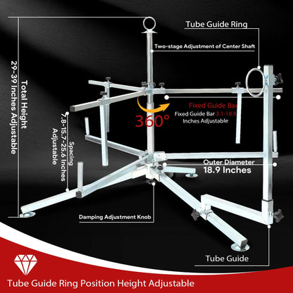 Anrain Pex Tube Uncoiler for 3/8'' to 1'' Pex Tubing, Maximum Load 330 Pounds, Iron Material, Silver Color, Industrial Tubing, Hardware Tubing, Radiant Potable Water Applications