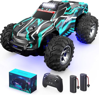 Remote Control Car for Boys 1:16 Scale All Terrain RC CarsHigh Speed 25Km/h Fast Car with Colorful Led Light and Spray RC TruckToy Car Gift for 6 7 8 9-14 Year Old Boys