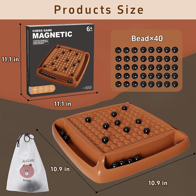 Magnet Game Magnetic Game Board Games for Kids 8-12 and Adults Magnet Chess Set Family Games Ideal for Family and Friend Games Night 2-4 Players