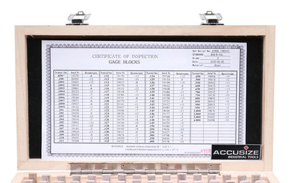 Accusize Industrial Tools 81 Pc Grade AS-2 Steel Gage Block Set, P900-S583