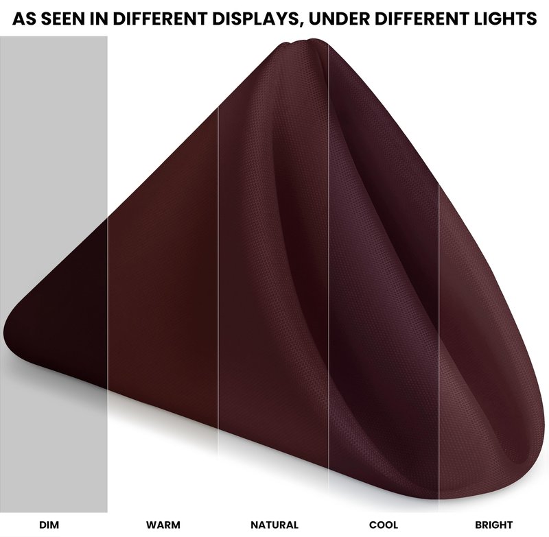 Utopia Home Burgundy Cloth Napkins (12 Pack, 18x18 Inches), Ideal Dinner Napkins for Party, Wedding and Lunch/Dinner
