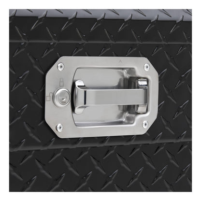 UWS EC10622 Pull Handle 72-Inch Gloss Black Heavy-Wall Aluminum Truck Tool Box with Low Profile, RigidCore Lid