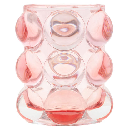 Karma, Lucia Hobnail Votive, Tea Lights Candle Holder, Glass Votive Candle Holders for Table Decorations, Baby Shower, Birthday Party, Weddings and Home Decor, Blush (Pack of 3)