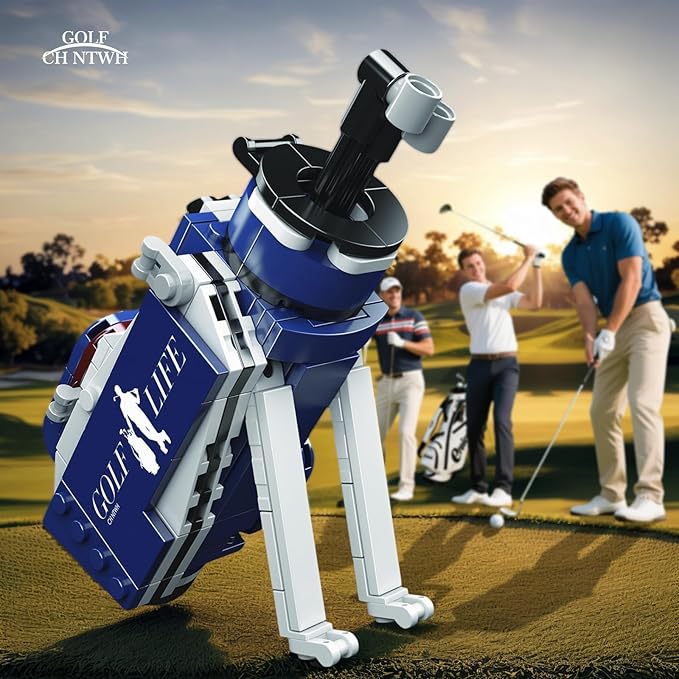 Golf Bag Toy Building Set Compatible with Lego Golf - Golf Party Decor Desk Decor Gag Golf Gift