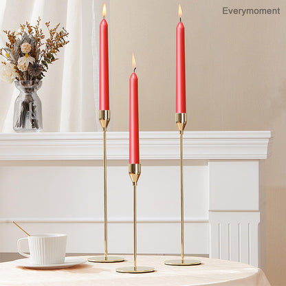 Everymoment Red Taper Candles - 12 Pack 10 Inch Candlesticks - Dripless & Smokeless for 8 Hours - Unscented Paraffin Wax - Ideal for Valentine’s Day Christmas Wedding Halloween Holiday & Home Decor