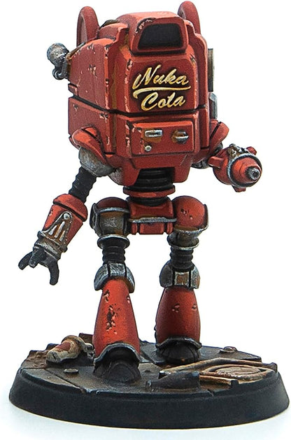 Modiphius Entertainment: Fallout: Wasteland Warfare - Robots: Starlight Theatre Staff -3 Figures 32mm Unpainted Resin RPG Miniatures Nuka World Wave