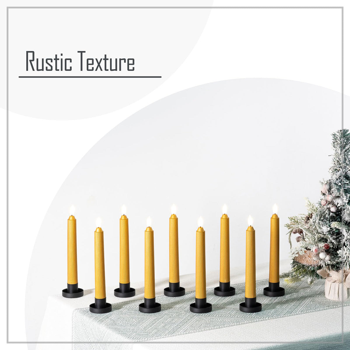 Smtyle Black Candlestick Holders Iron Candle Holders for Taper Candles Set of 9 Complete Collection of Elegance and Minimalist Metal Candle Stands Gothic Decor