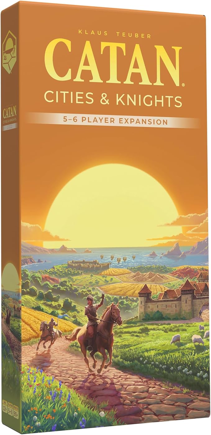 CATAN Cities &amp Knights 5-6 Player Board Game Extension (6th Edition) Add More Players Strategy Game for Kids &amp Adults Ages 12+ 3-6 Players 90-120 Minute Playtime Made by Catan Studio