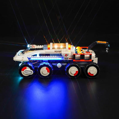 Upgraded Led Light Kit for Lego Command Rover and Crane Loader Outer Space Building Set Remote Control Version Compatible with Lego 60432 (Model Not Included)