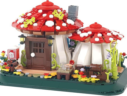 Mushroom House Building Blocks Sets(1126PCS)Creative Ideals Treehouse Building Blocks Best Present for 6+ Adults
