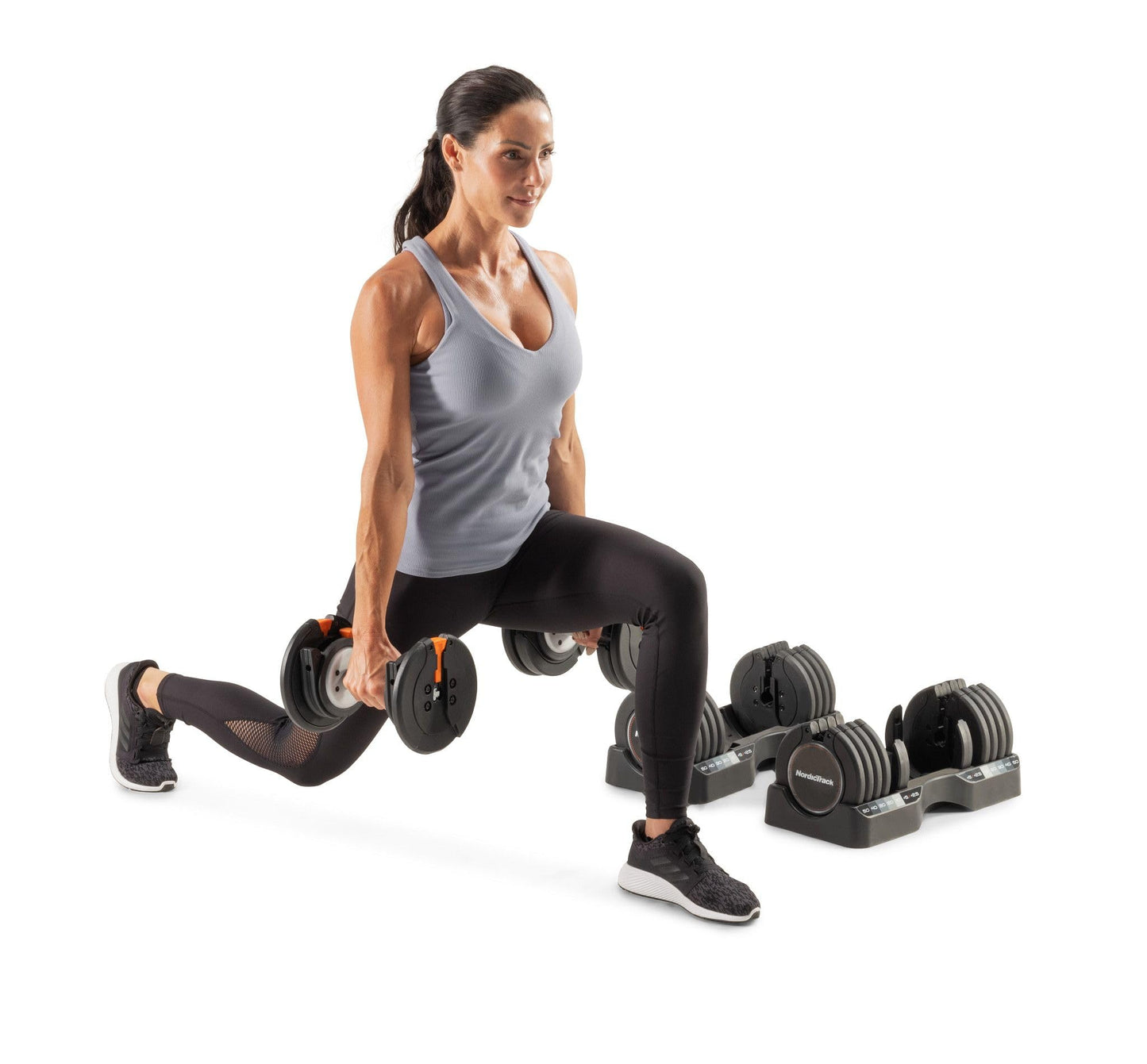 NordicTrack 55 lb Select-a-Weight Dumbbell Pair, Black