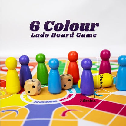 20 Inches Ludo Board Game2-6 Players Ludo Game for AdultsLudo &amp Parcheesi Board Games Suitable for Family Gathering &amp Party Night (Ludo Instruction Included)