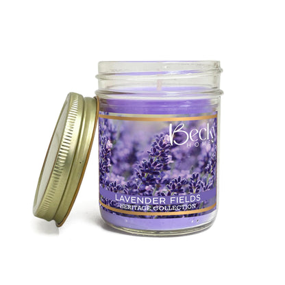 Becky Home 8oz Lavender Scented Candles for Home, 45 Hrs Soy Wax Candle for Stress Relief and Meditation House Aromatherapy Candle Gifts for Men and Women