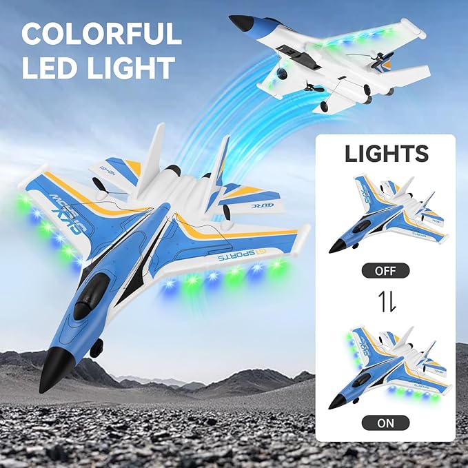 4DRC G1 RC Plane for Adults Kids RC Airplane Fighter Jet 2.4GHz 4 Channel 6-axis Gyro Stabilizer RTF Glider Aircraft Plane Toys Easy to Fly Remote Control Airplane Glider for Kids &amp Beginners