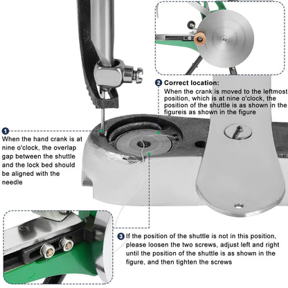 Leather Sewing Machine, Cobbler Sewing Machine, Manual Shoe Sewing Machine with Dual Cotton Nylon Line for Sewing Upsolery, Bags, Tents, Clothes, Belt and Coats