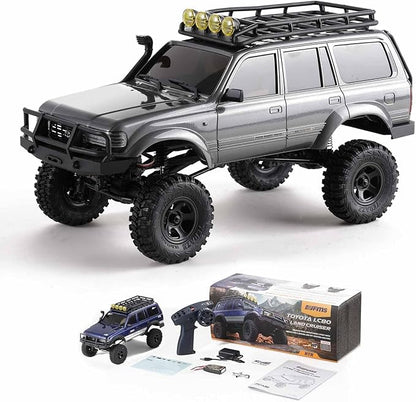 Fms FCX18 1/18 Land Cruiser RC Rock Crawler Scale Katana Toyota RC Car 2.4Ghz 4WD Off-Road Waterproof RC Trucks Vehicle RTR All Terrains Hobby Grade Climbing Car for Boys Adults