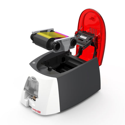 Badgy100 Plastic Card Printer with Badge Studio - ID Design Software for Full Color, Custom, Tamper Proof ID Badges in Seconds