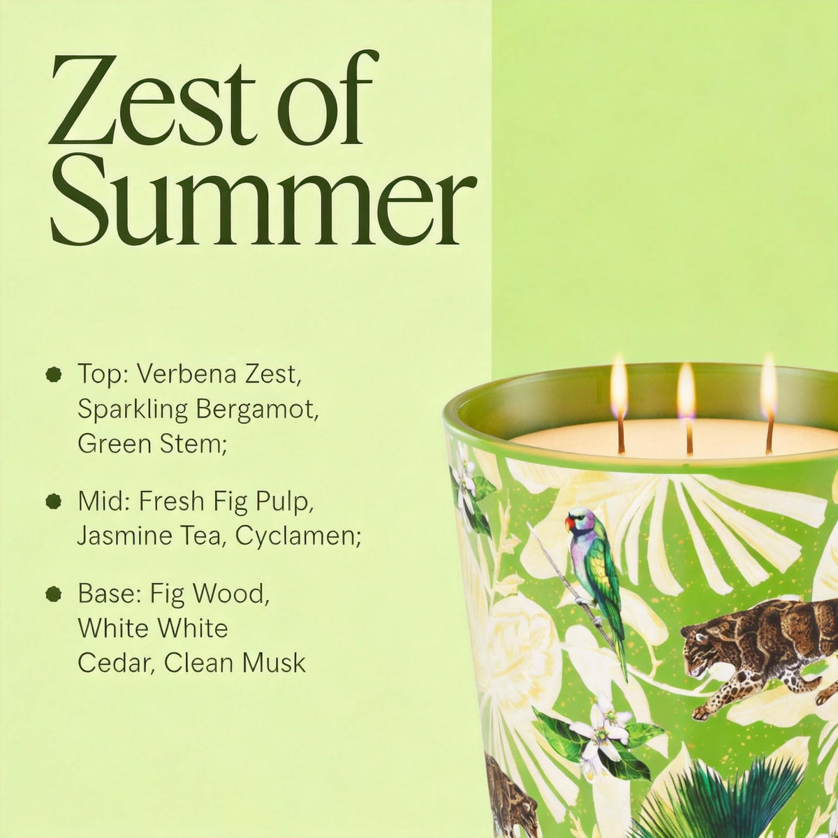 Verbena & Fig Leaf Scented Candle, 30oz Large 3 Wick Soy Candle, 100+ Hours Long Burning, Spa-Quality Aromatherapy for Home & Bathroom, Non-Toxic Luxury Candle Gifts for Housewarming