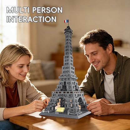 Eiffel Tower Building Set 976 Pieces Paris Architecture Model Kit with French Flag &amp Nameplate Romantic France Landmark Souvenir Gift 3D Construction Puzzle for Adults &amp Teens