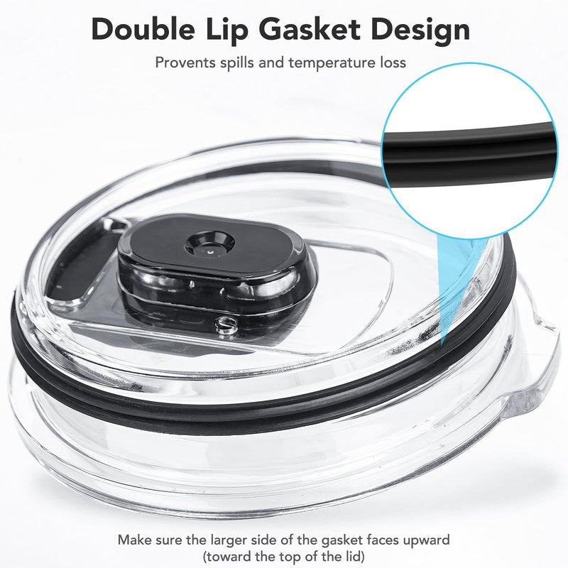 Rubber Seal Replacement Gasket for Yeti Lid, Leak-proof O Ring Replacement Compatible with YETI 30/32 oz Tumbler, 14 oz Mug and 35/42 oz Straw Mug, 4 Packs