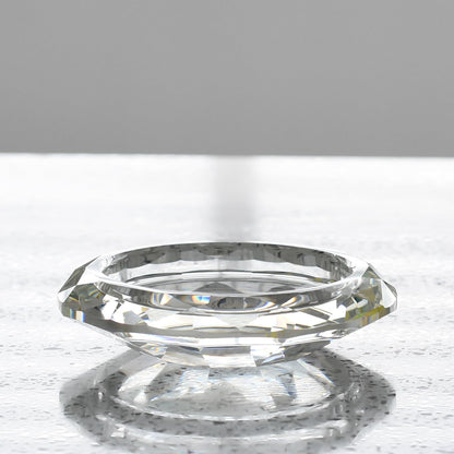 DONOUCLS Crystal Candle Holders Pillar Candlestick Decorations for Home Party Dinner Christmas Suitable for Large Cylindrical Candles Hand-Cut 4.3'' X 1'' Clear