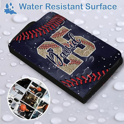 Personalized Ice Cream Drip Baseball Card Binder with Name &amp Number – Zipper Trading Card Album with Handle – Collector Case for Players &amp Fans (Baseball Galaxy)