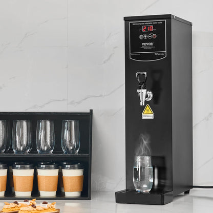 VEVOR Commercial Water Boiler, 20L Electric Hot Water Dispenser with 316 Stainless Steel Heating Tube, 1500W Step-by-step Fast Heating 50L/H Hot Water Boiler, for Coffee Tea Restaurant Office