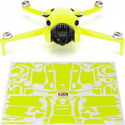 WRAPGRADE Skin Stickers Compatible with DJI Mini 4 Pro | Full Wrap (Neon Yellow)