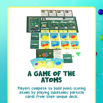 Subatomic: an Atom Building Game (2nd Edition) | A Chemistry Game About Elements Protons Neutrons and Electrons | Educational Science Board Games for Teens Adults Classrooms Schools and Family